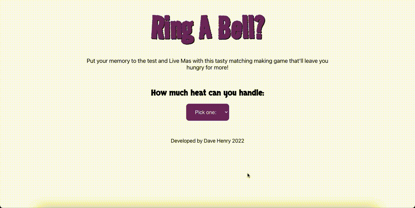 a gif showcasing the features of the Ring A Bell website